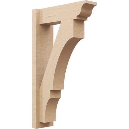 Ekena Millwork 5 1/2-in W x 16-in D x 28-in H Balboa Trad Rough Cedar Woodgrain TimberThane Outlooker, Primed Tan OUTUR055X16X28BOA04RCPR